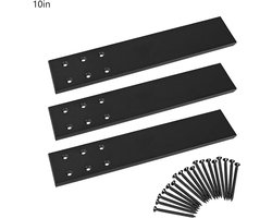 Driedelige set granieten barbladsteunen, doe-het-zelf muurbeugels voor houten en kwartsen aanrechtbladen.