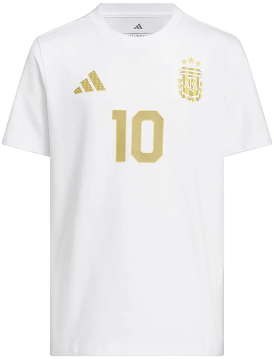 Adidas Messi Name&number T-shirt Met Korte Mouwen Wit 7-8 Years Jongens