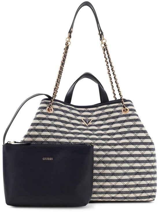 GUESS sac shopper Giully II 2 In 1 Tote Bag Navy Multi bleu marine