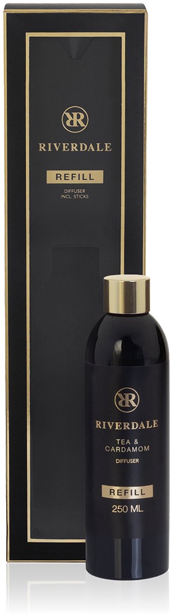 Riverdale - Navulling - Tea & Cardamom - 250 ml - Groen - Subtiele geurverspreiding