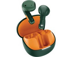 Fresh 'n Rebel Twins Core 2 - Draadloze oordopjes - Bluetooth oortjes met 40 uur speeltijd - Met Microfoon en App - Velvet Green & Flamy Orange