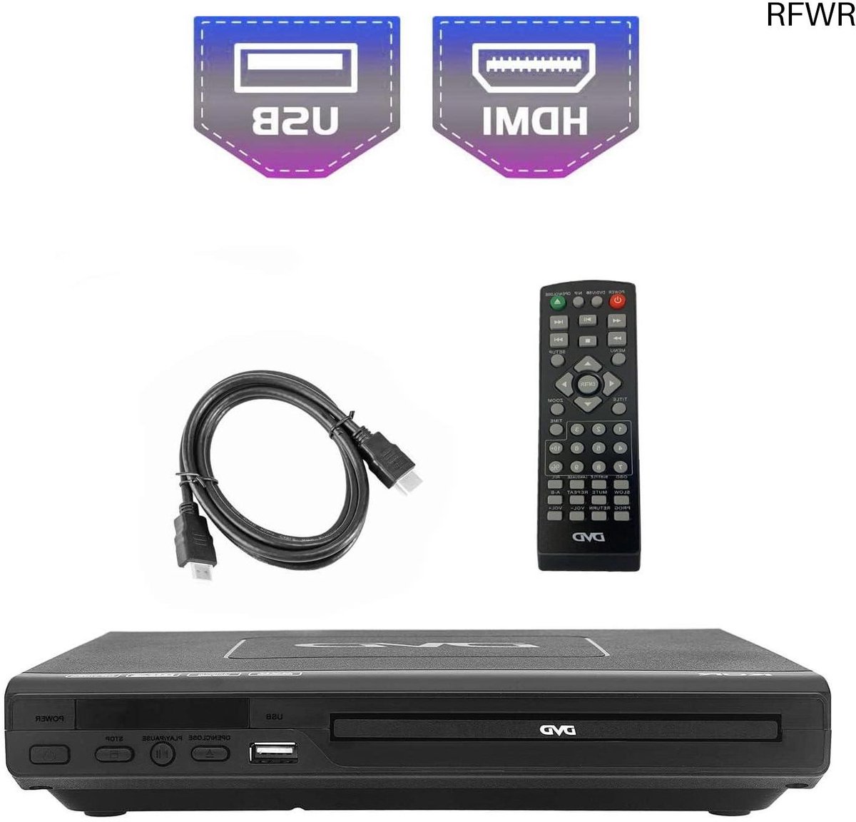 DVD Speler met HDMI - Externe DVVD Speler - Zwart - Afstandsbediening