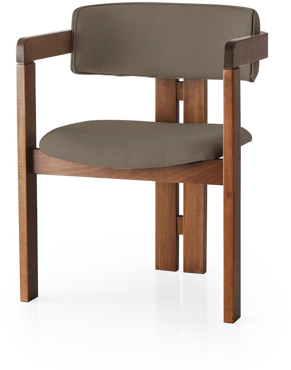 Skye Decor , Stoel, CO - 012, Hout, Walnoot & Bruin, 58 x 49 x 76 cm