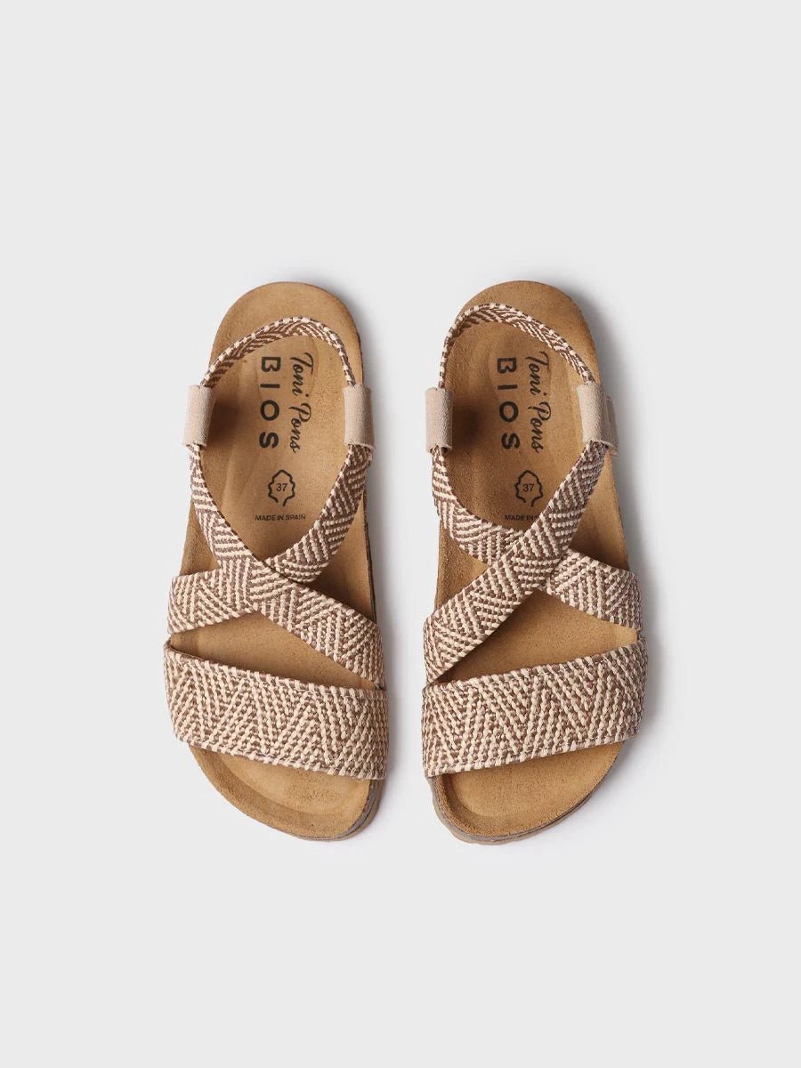 Dames BIO sandaal met elastische bandjes | GETXO