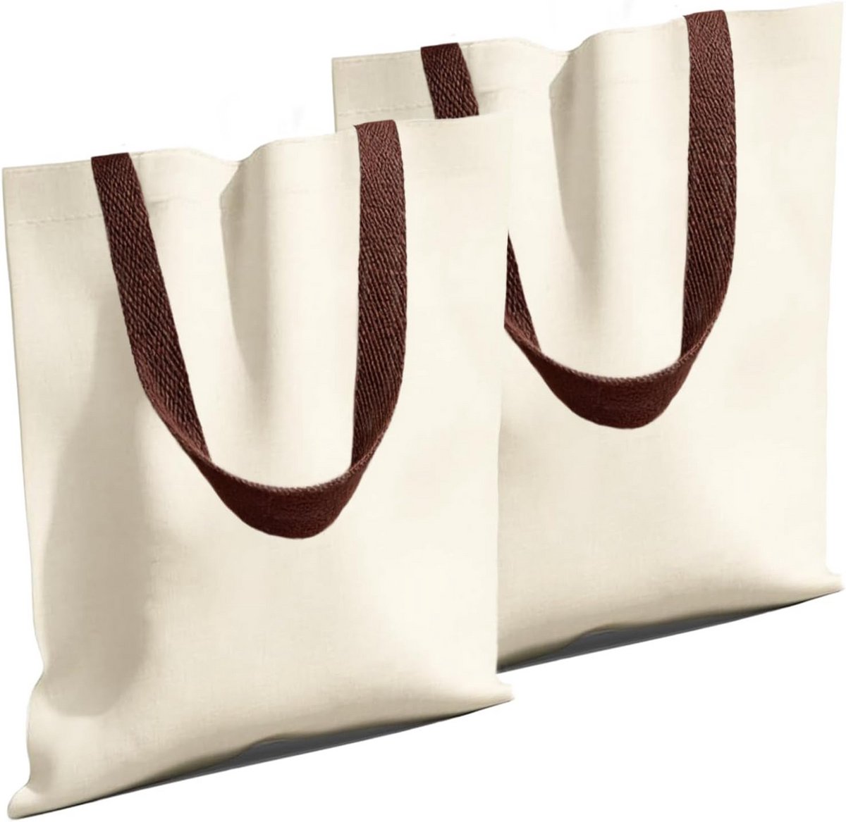 2 Stuks Jute Tassen Herbruikbaar voor Knutselen en Boodschappen