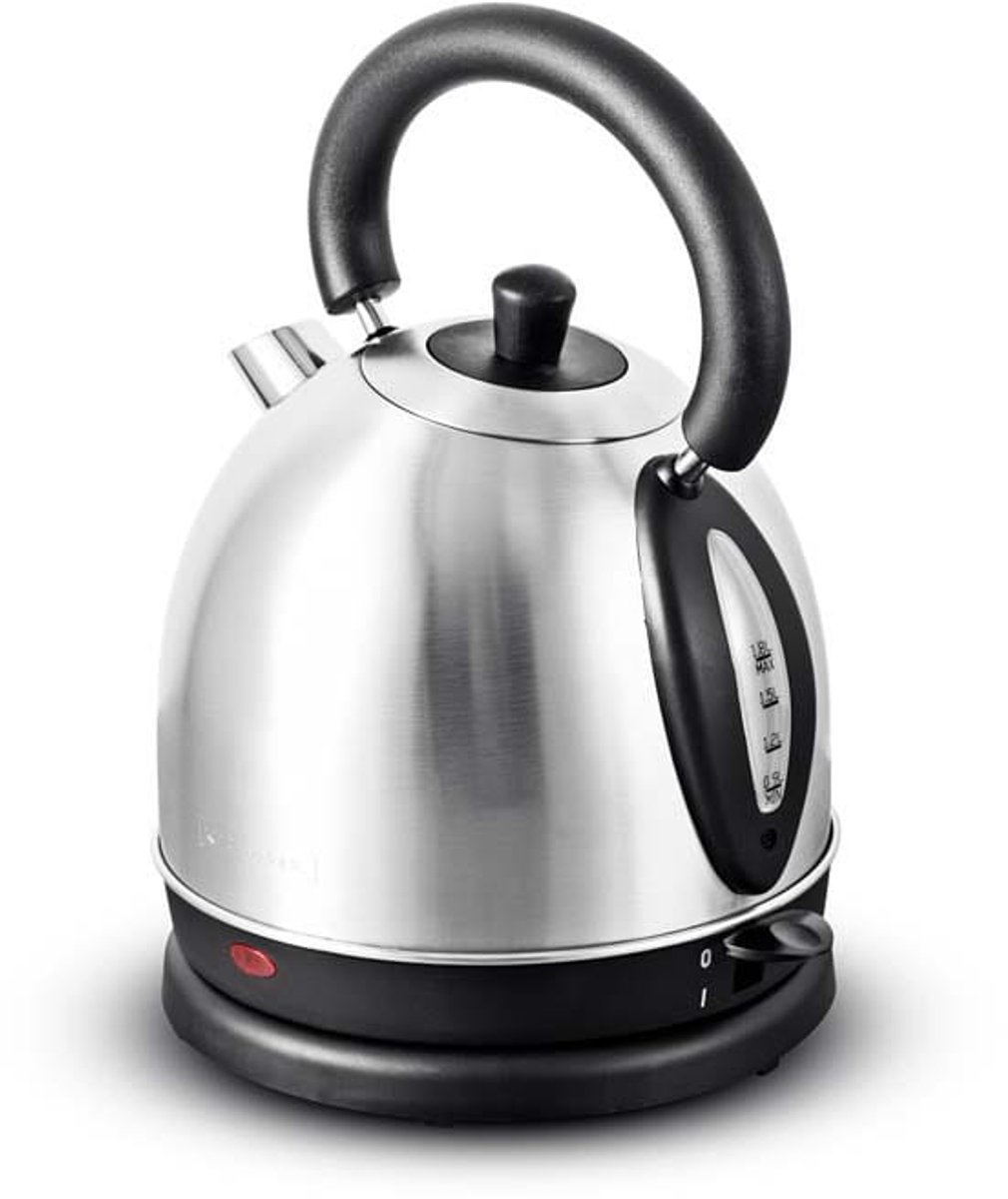 Kitchencook TEA KETTLE - Elektrische Waterkoker - 1.8 Liter - 2200W - RVS - Inox