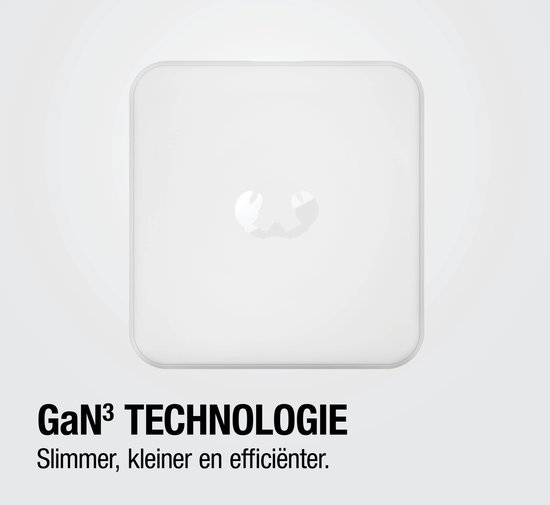 Bovenaanzicht van het witte oplaadstation met het Fresh ’n Rebel logo in het midden.