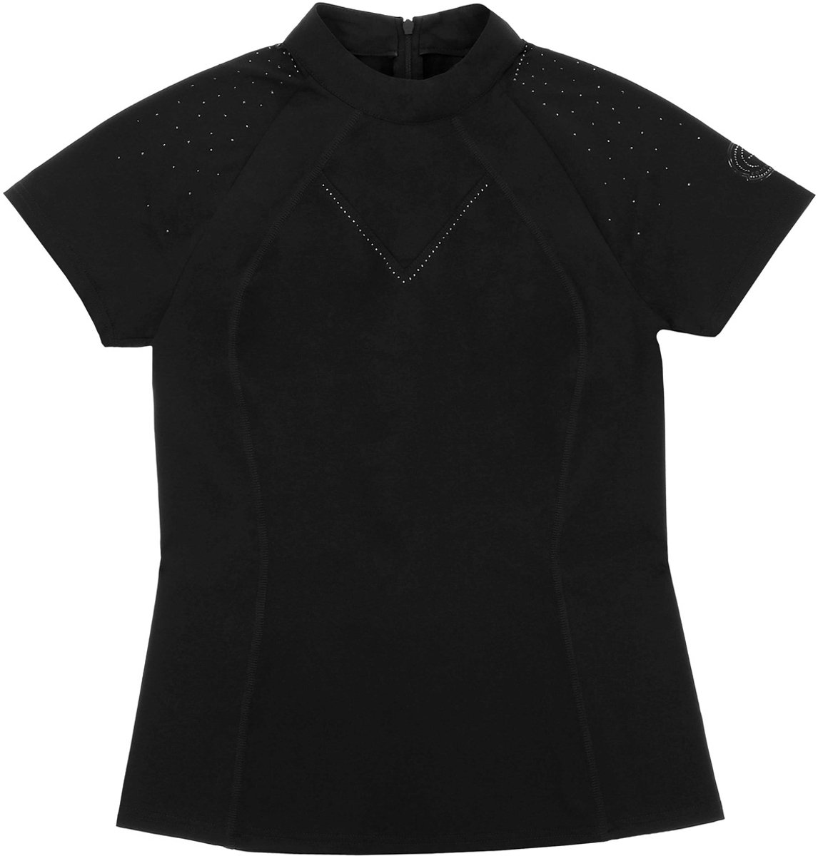 JE T'AIME EQUITHEME POLOSHIRT CLAUDIA Zwart