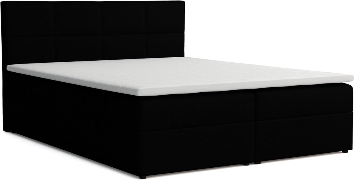 VENASI MÖBEL Luxe Boxspringbed BETTY met Opbergruimte – Compleet Tweepersoonsbed incl. Matras & Topper – Gestoffeerd Design – Diverse Maten & Kleuren