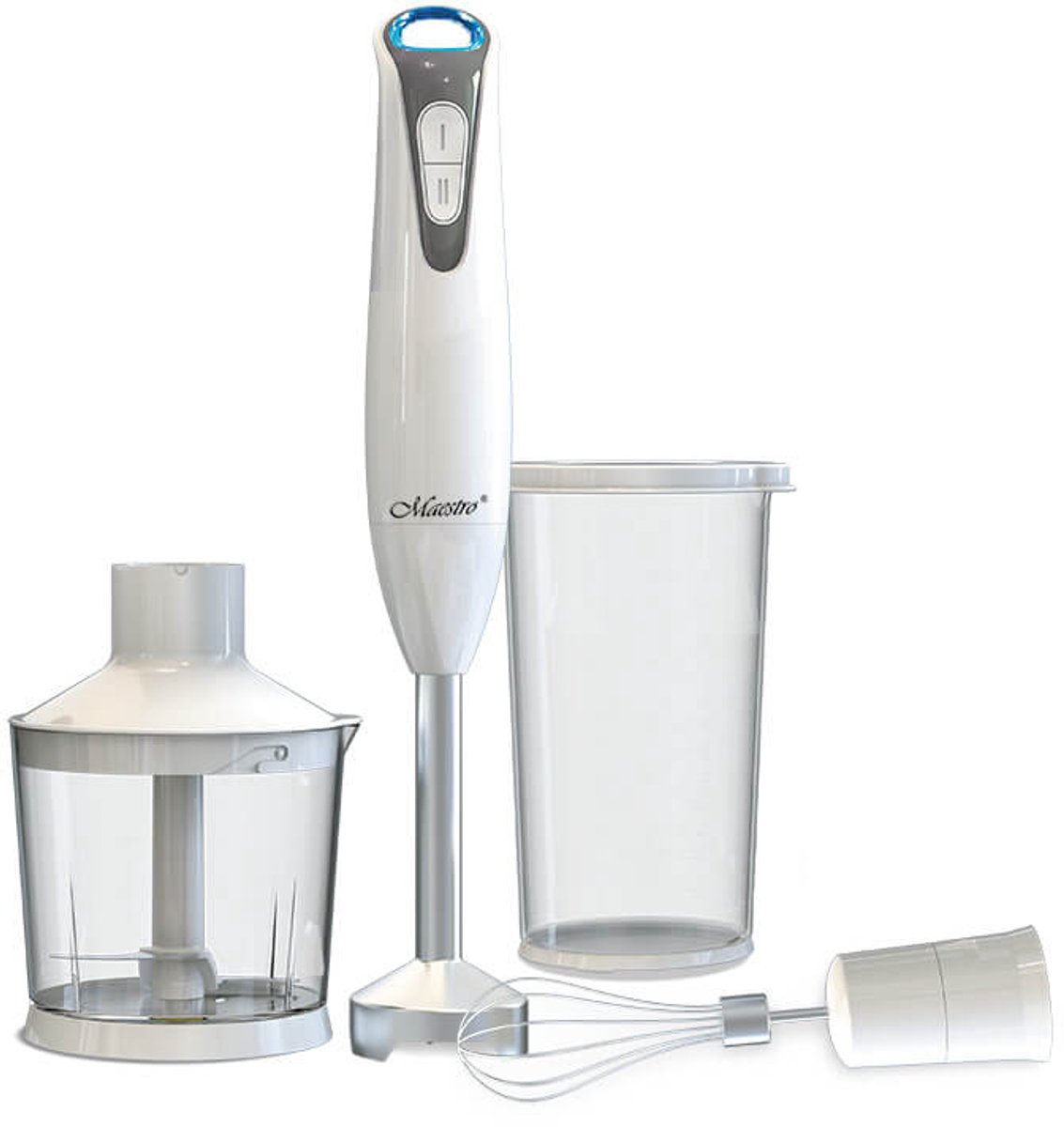 Maestro Handblender - Set - 400W - 2 snelheden - RVS messen