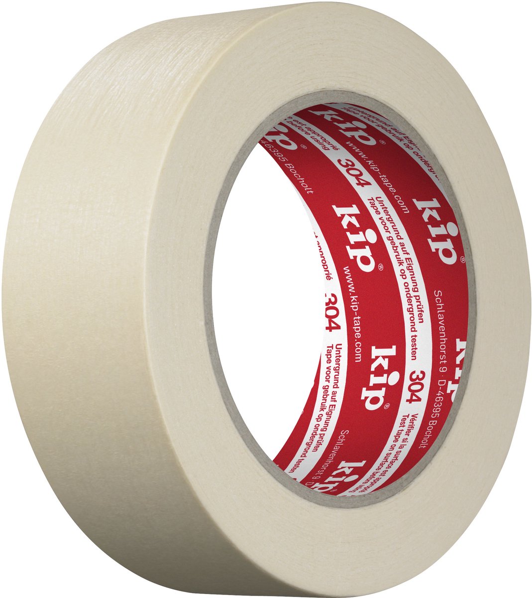 Kip 304 - MASKING-TEC Afplaktape - Beige - 36mmx50m - Bewezen fijncrêpe met licht gekrulde papieren drager en natuurrubberlijm voor goede kleefkracht - Voor kortstondige afplakwerkzaamheden op gladde ondergronden binnenshuis - Tot 60°C