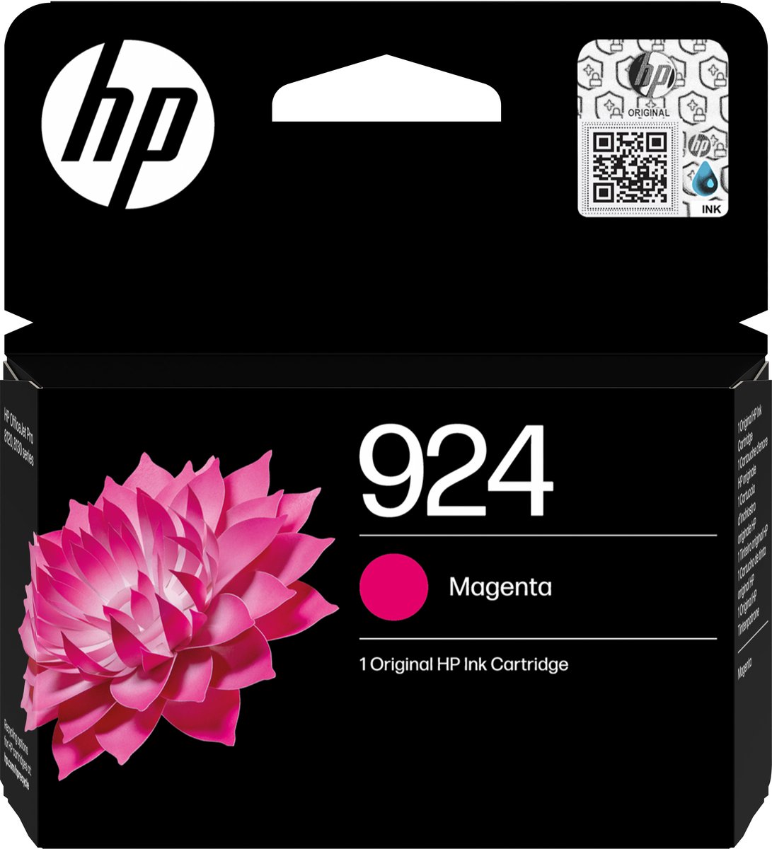 HP 924 Magenta Original Ink Cartridge inktcartridge 1 stuk(s) Origineel Normaal rendement