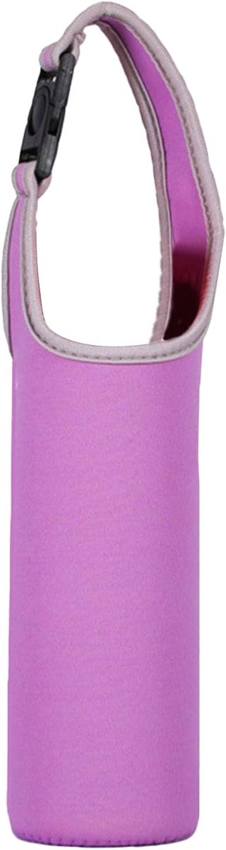 Water Bottle Protective Bag, Insulated Water Bottle Pouch with Handle | Protective Case with Neoprene Buckle Closure Bag for Stainless Steel Cups, Glass Cups, Dark Purple, Unisex