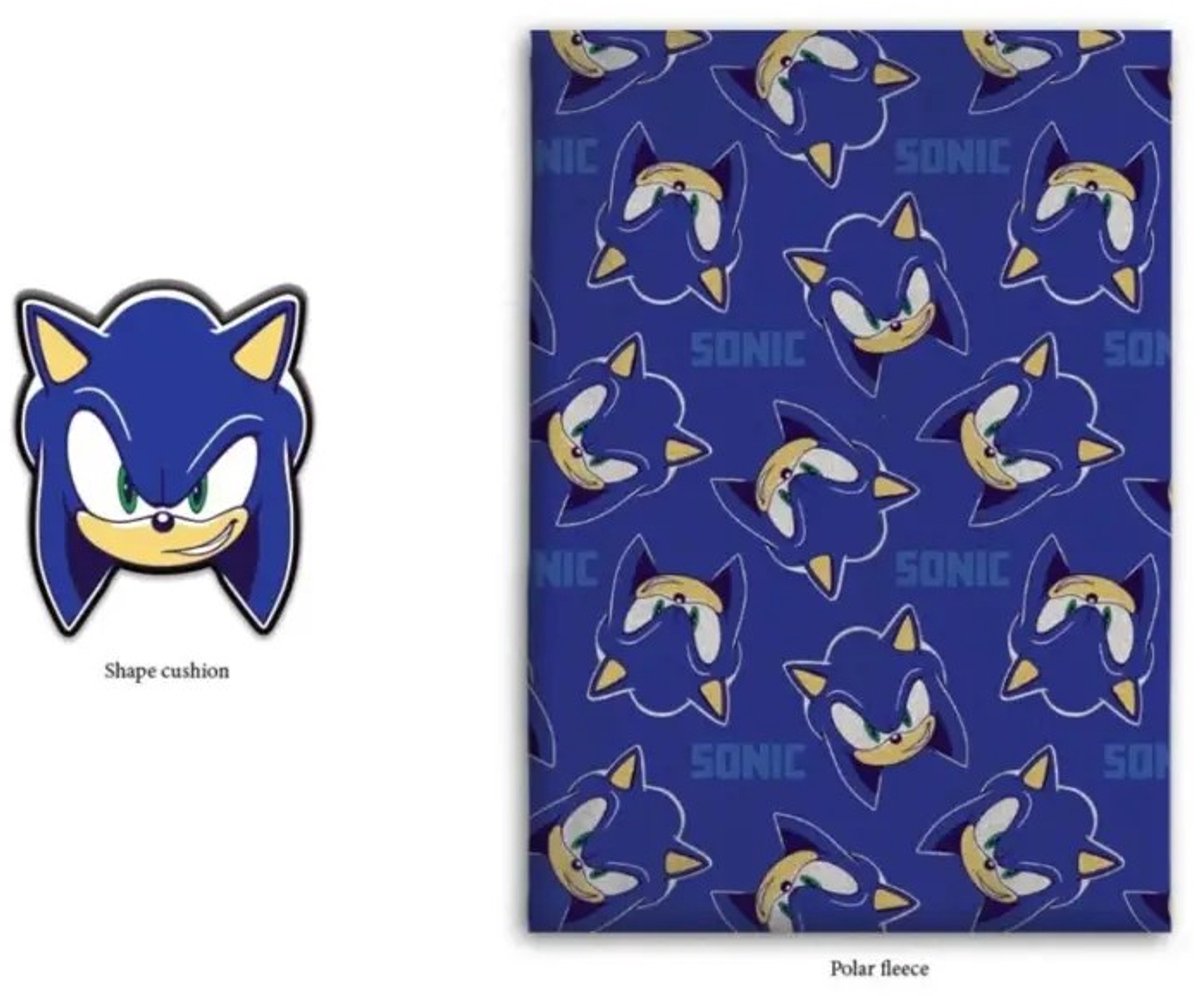 Sonic Fleece plaid + Kussen 100 x 140 cm - polyester