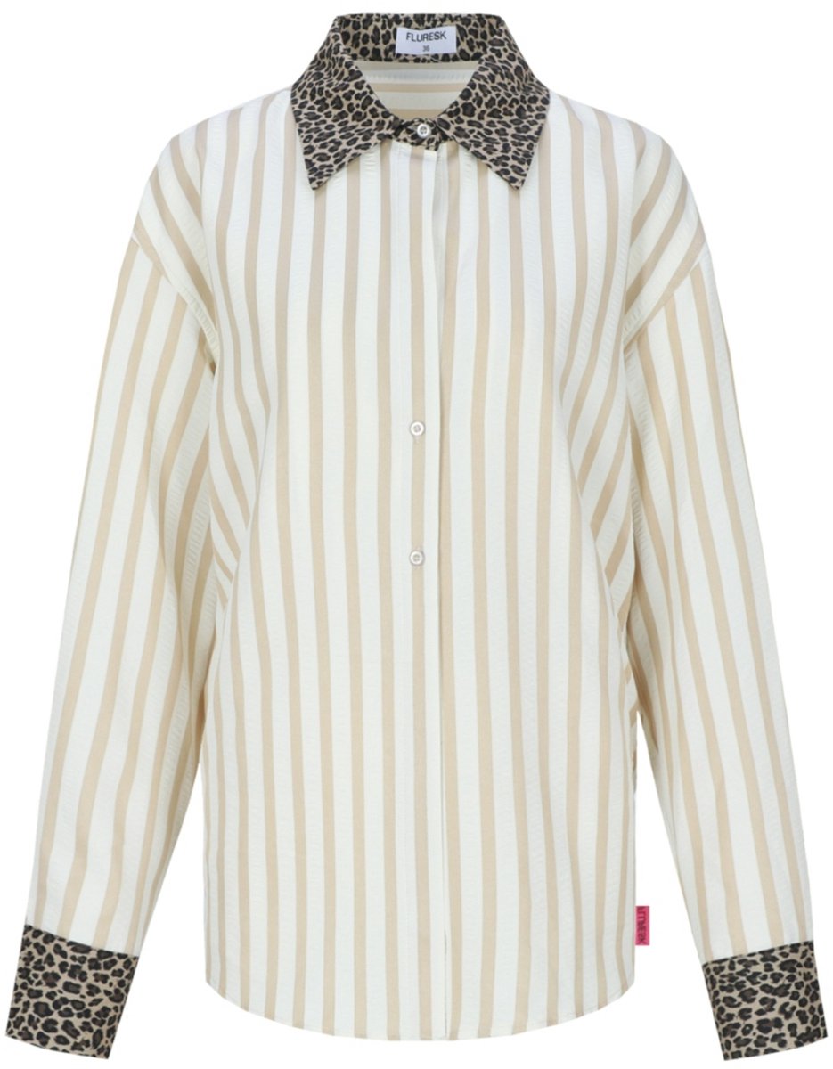 Fluresk Blouse Suki Blouse 26vqf32 Nude Oak Dames Maat - W34