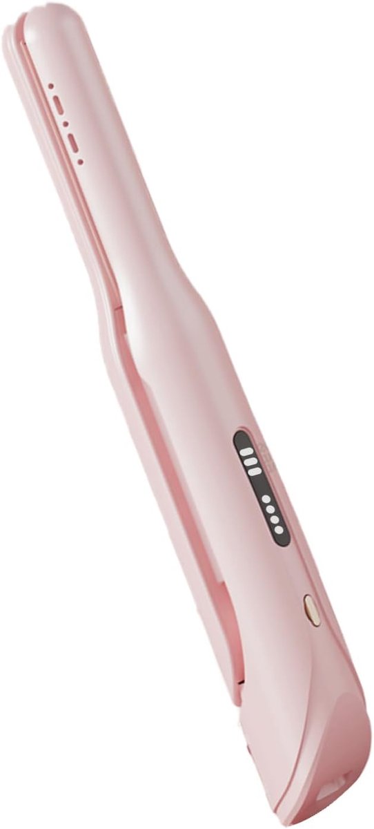 Draadloze 2-in-1 Stijltang & Krultang - Mini - 3 Temp - 60s Opwarmen (Roze)