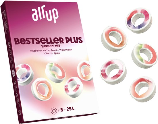 5x Air Up Pods - Bosvruchten - IJsthee Perzik - Watermeloen - Kers - Appel - 5 Smaken - Geurpods voor Air Up Drinkfles