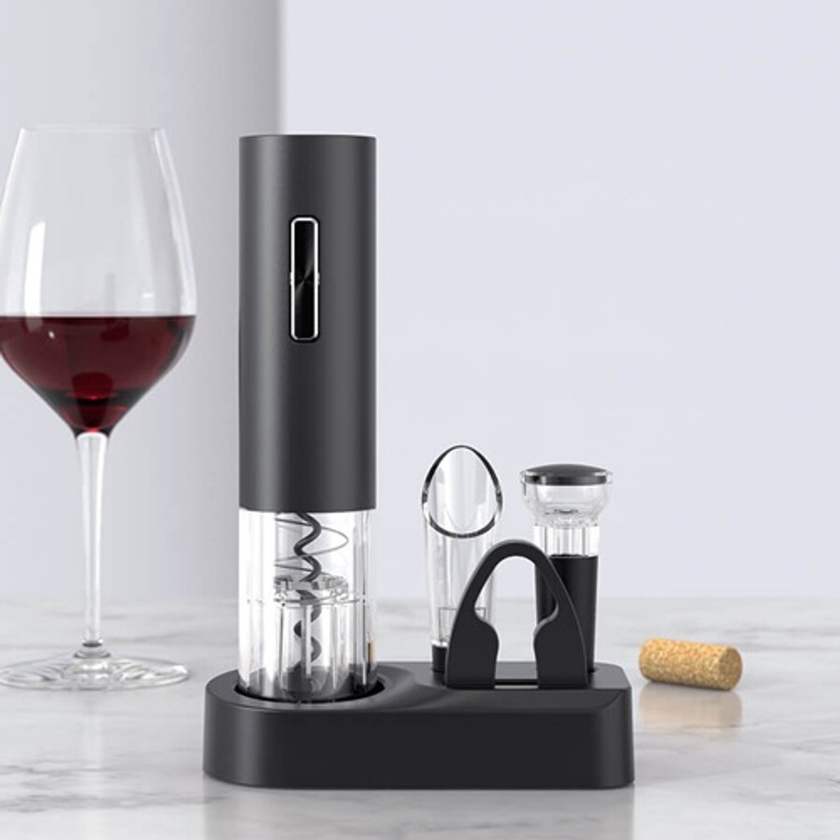 Maestro MR-1623 - Elektrische Kurkentrekker Set - 5-delig - Oplaadbaar (USB-C) - Met Standaard