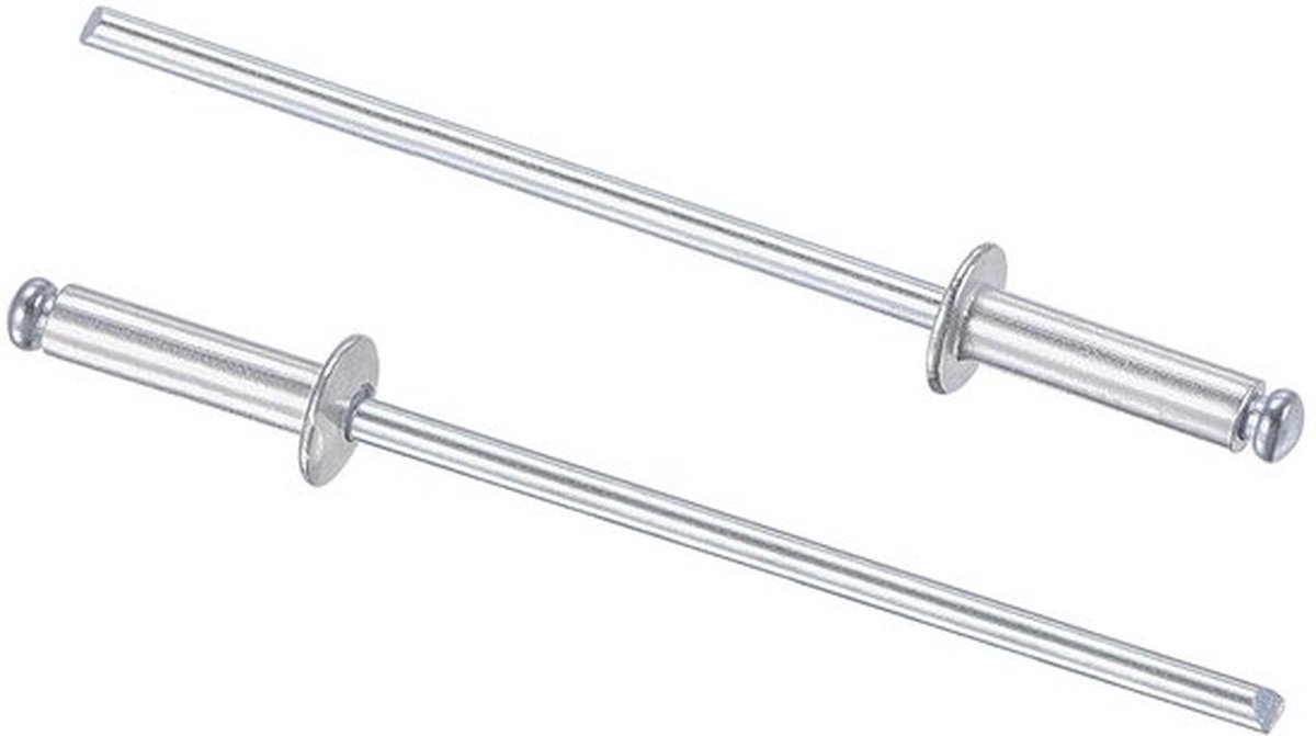 Blindklinknagels Aluminium - Metaalverbinding - Bevestigen Materialen - Met Flens - 120 Stuks - Zilver