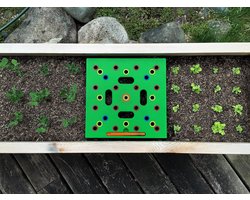 Hulpmiddel voor het bepalen van de afstand tussen zaden en zaailingen - ideaal voor het oogsten van grotere, beter georganiseerde planten en minder onkruid - kleurgecodeerd tuinsjabloon