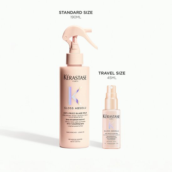 Kérastase Gloss Absolu Anti-Frizz Glaze Milk - Hydratererende leave-in spray die beschermt tegen hitte - Voor lang haar gevoelig tot pluizen - 45ml