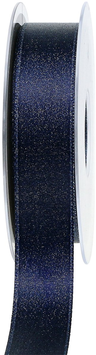 Satijnlint met mica blauw 25mm 20m