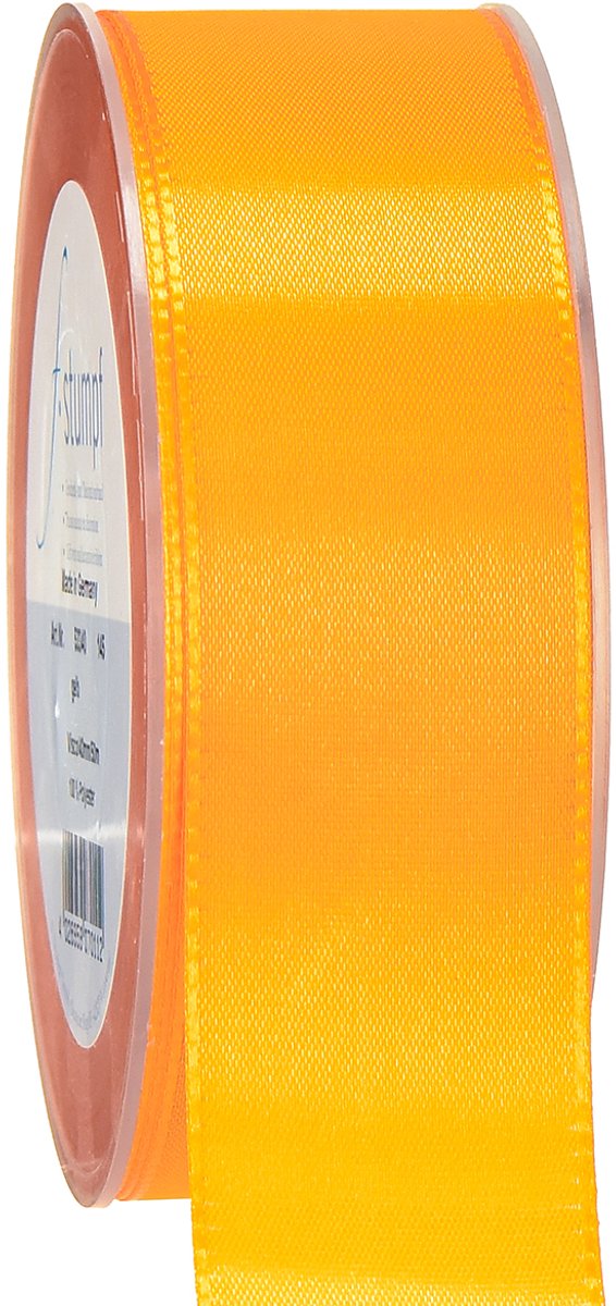 Cadeaulint decoratielint oranje zijden lint 40mm 50m