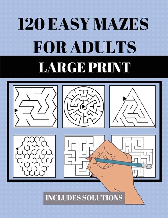 120 Easy Mazes for Adults - cover