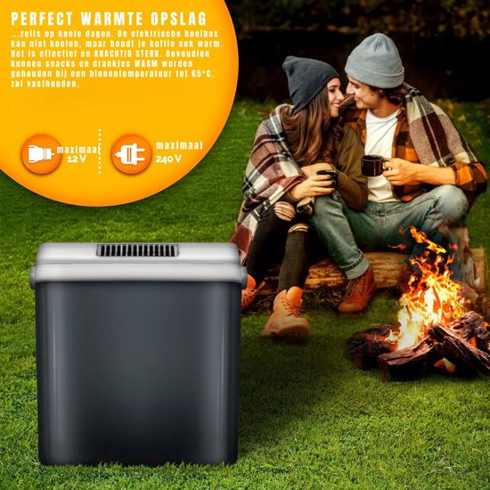 Florixa® Elektrische Koelbox - 32 Liter Koelbox Elektrisch 12V 230 Volt - Koelbox Auto - Grijs - ‎45cm x 32cm x 44cm van Merkloos — afbeelding 4