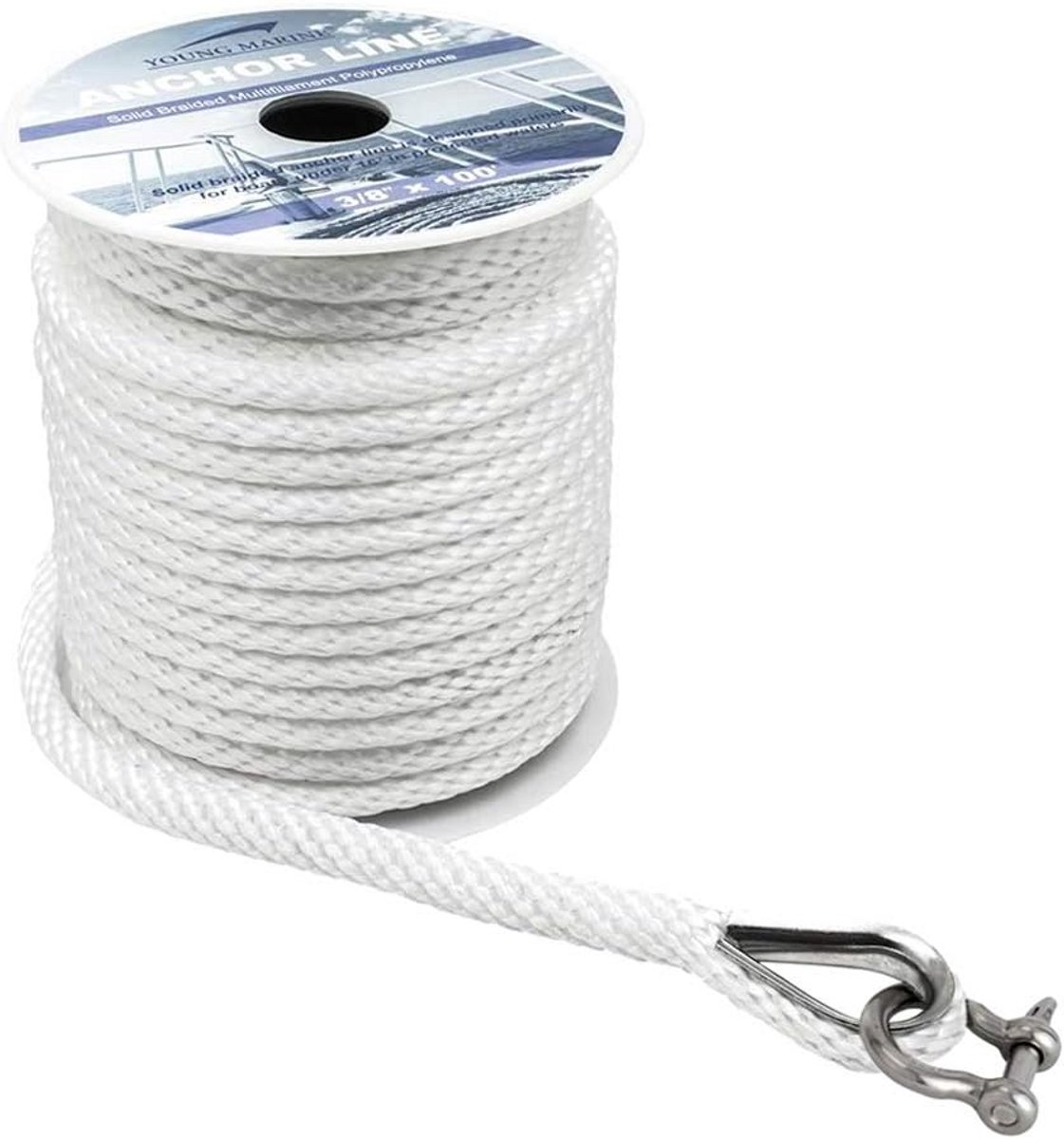 Gevlochten Ankerlijn 3/8 Inch 30 Meter voor Boot en Schip
