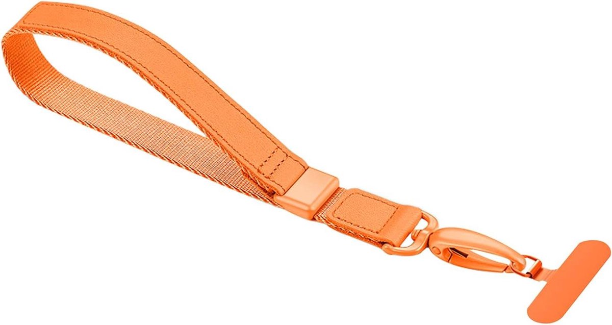 Kort Polskoord Polsband Universeel Instelbaar Oranje Sleutelband Medium Polyester