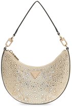 Modarno Mini-tas van echt dollar leer met karabijnsluiting in bijenvorm, zijdelingse klinknagels, afneembare metalen ketting, leren handvat, Blauwgroen, 19x16x6 cm