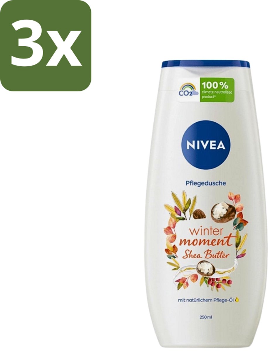 Nivea - Douchegel - Winter Moment Shea Butter - 250 ml - Bulkverpakking - 3 stuks