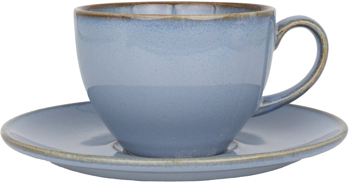 Bonna Sky Hygge - Thee kopjes & schotel - 230 cc - Porselein - set van 6