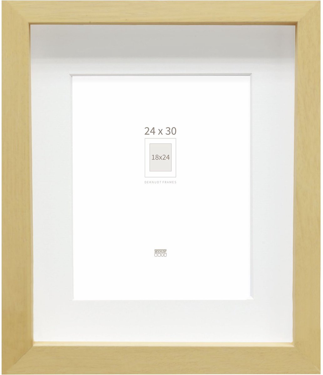Deknudt Frames fotolijst - naturel - passe-partout - 18x24 / 24x30 cm