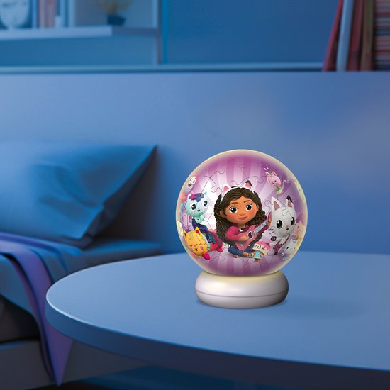 Ravensburger - Gabby’s Dollhouse - 3D Puzzle-Ball Nachtlicht - 73 Stukjes van Merkloos — afbeelding 5