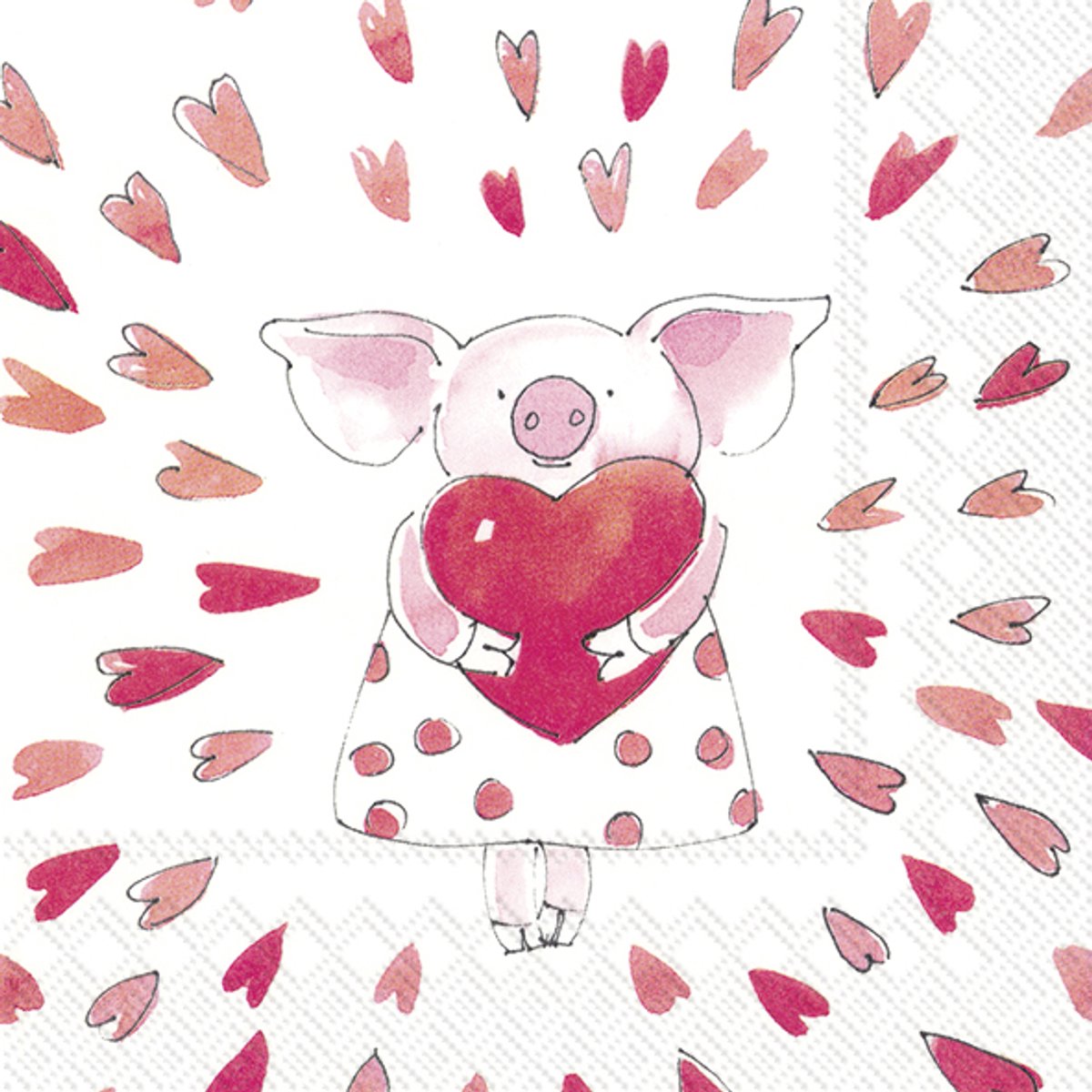 IHR Lunch servetten - Piggy 'love'