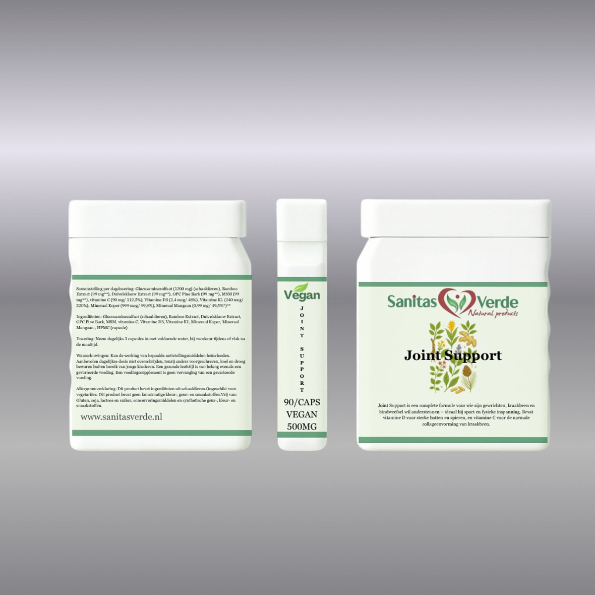Sanitas Verde - Joint Support - 90 Veg. Capsules - 500 mg