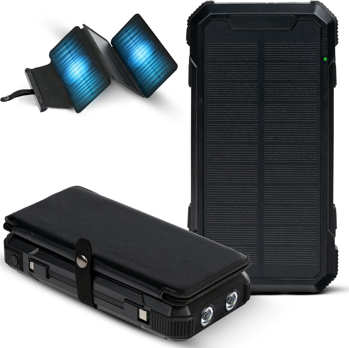 Avianta® Solar Powerbank 30.000 mAh met Zonnepanelen - Avianta®Solar - €74,99
