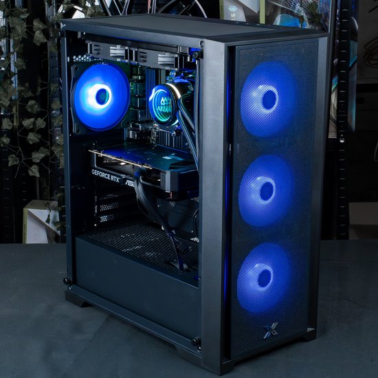 FlowUP Fighter Gaming PC - Ryzen 7 5700X - NVIDIA RTX 5060 - 16GB DDR4 - 1TB - Waterkoeling