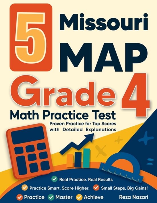 5 Missouri MAP Grade 4 Math Practice Tests - cover