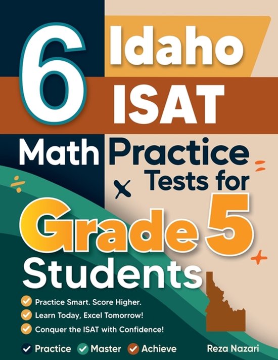 6 Idaho ISAT Grade 5 Math Practice Tests - cover