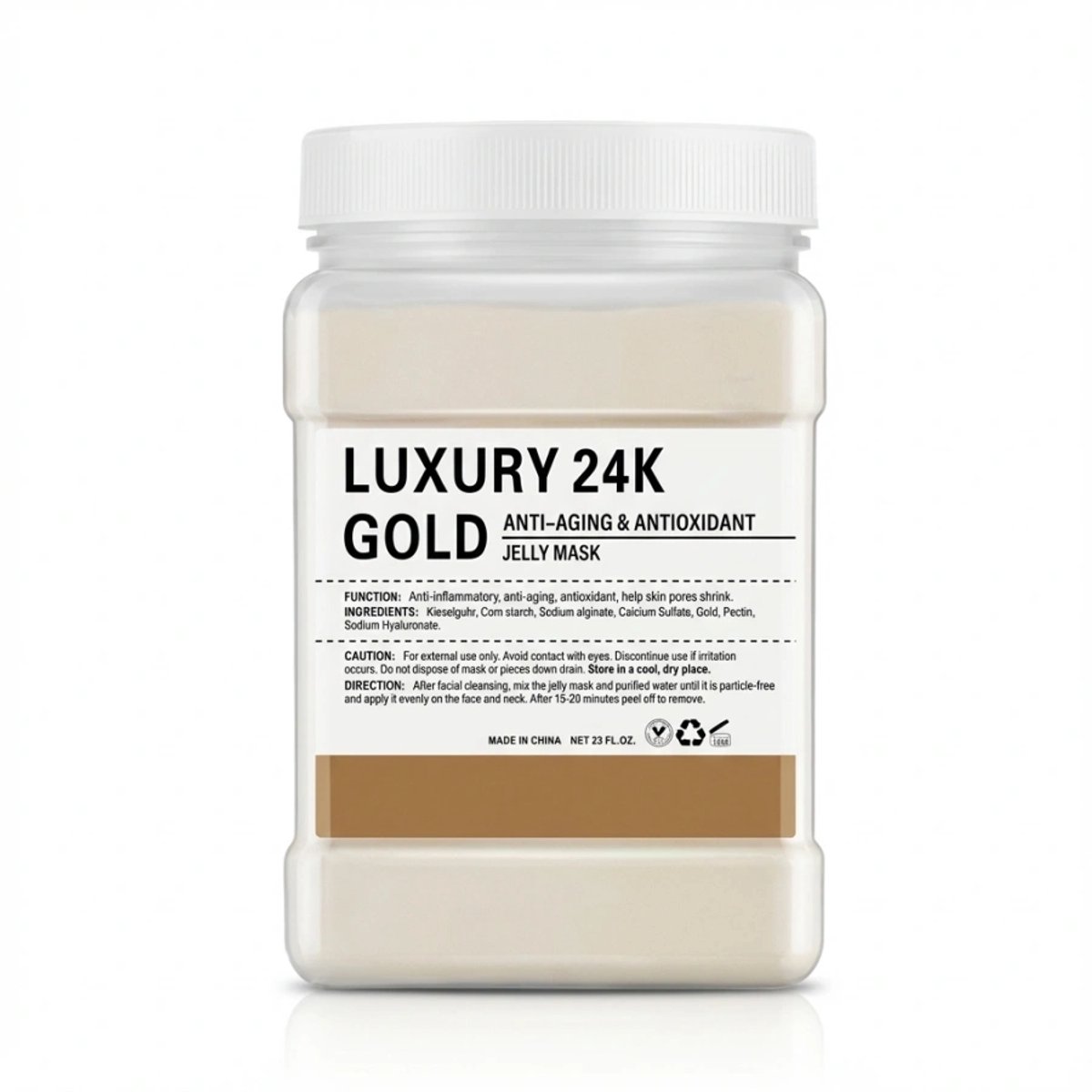 Mooyam Luxe 24K Gold Jelly Mask / Gel Masker met 24K Goud - pot van 650 gr