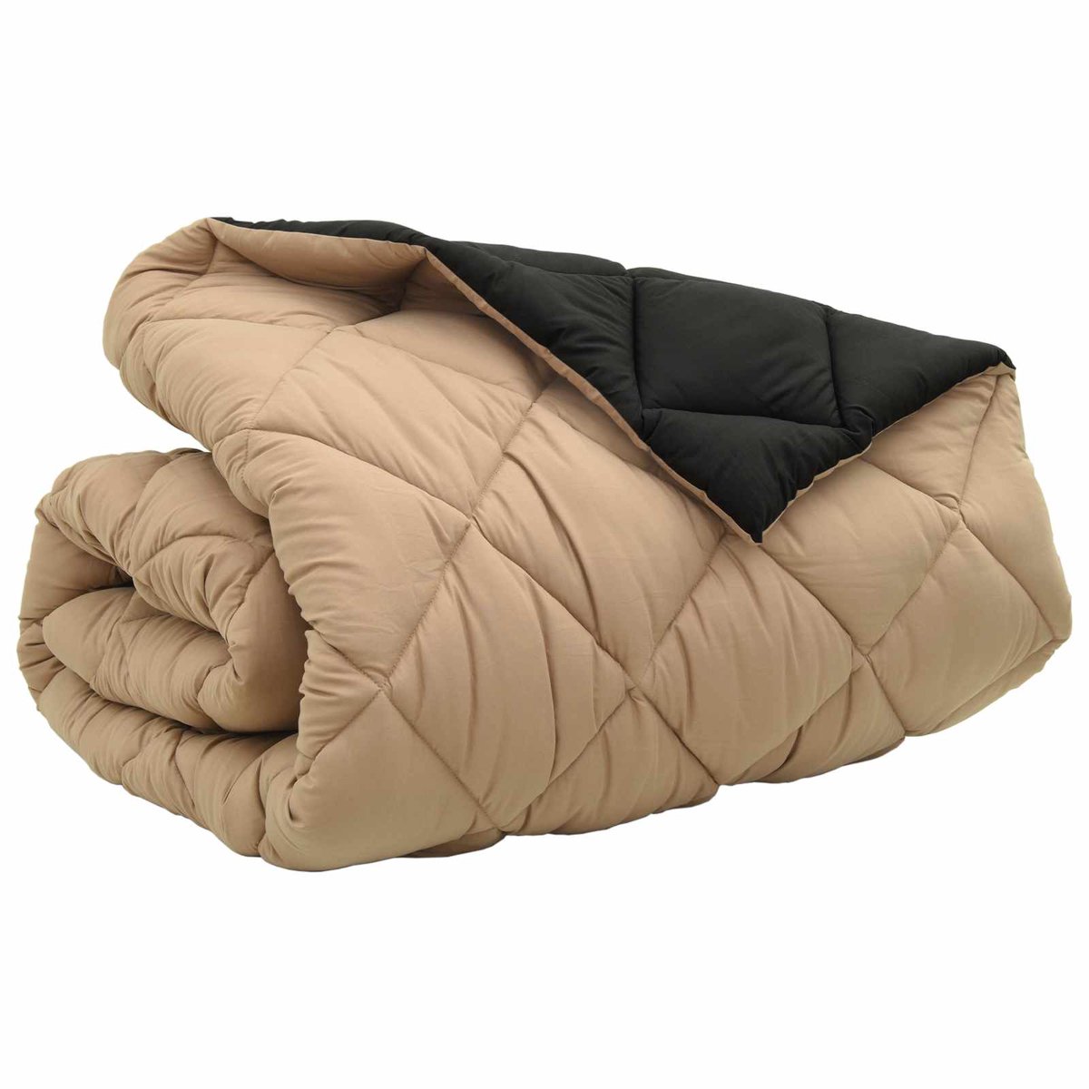 vidaXL - Winter - Duvet - Zwart - en - Taupe - 220 - x - 240 - cm - Microvezel thumbnail 4