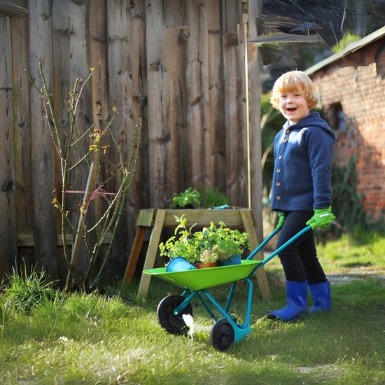 Florixa® Kruiwagen Kind - Kruiwagen Speelgoed - Tuingereedschap Kind - 73 cm x 11 cm x 36 cm - Groen van Florixa — afbeelding 5