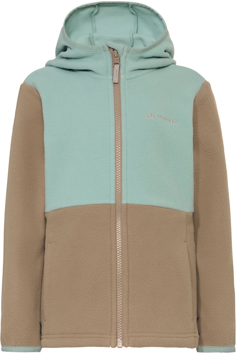 VAUDE Pulex Hooded Jacket II Fleece jas Kids Outdoor Sportjassen Niet Waterdicht Niet Winddicht Fleece Capuchon Oat