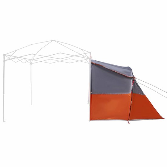 vidaXL - Binnentent - met - dak - Grijs - en - Oranje - 280 - x - 220 - x - 176 - cm - taft van Merkloos — afbeelding 3