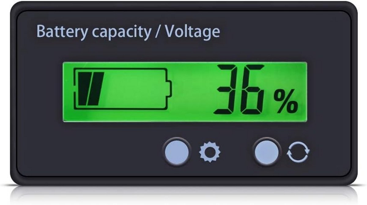 Accu Capaciteit en Spanningsmeter Indicatiepaneel met Kabel 12-48V