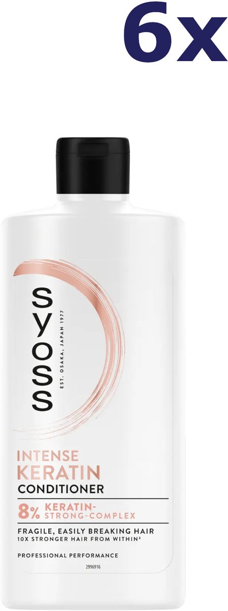 Syoss Conditioner Intense Keratin - 6 x 440 ml - Voordeelverpakking