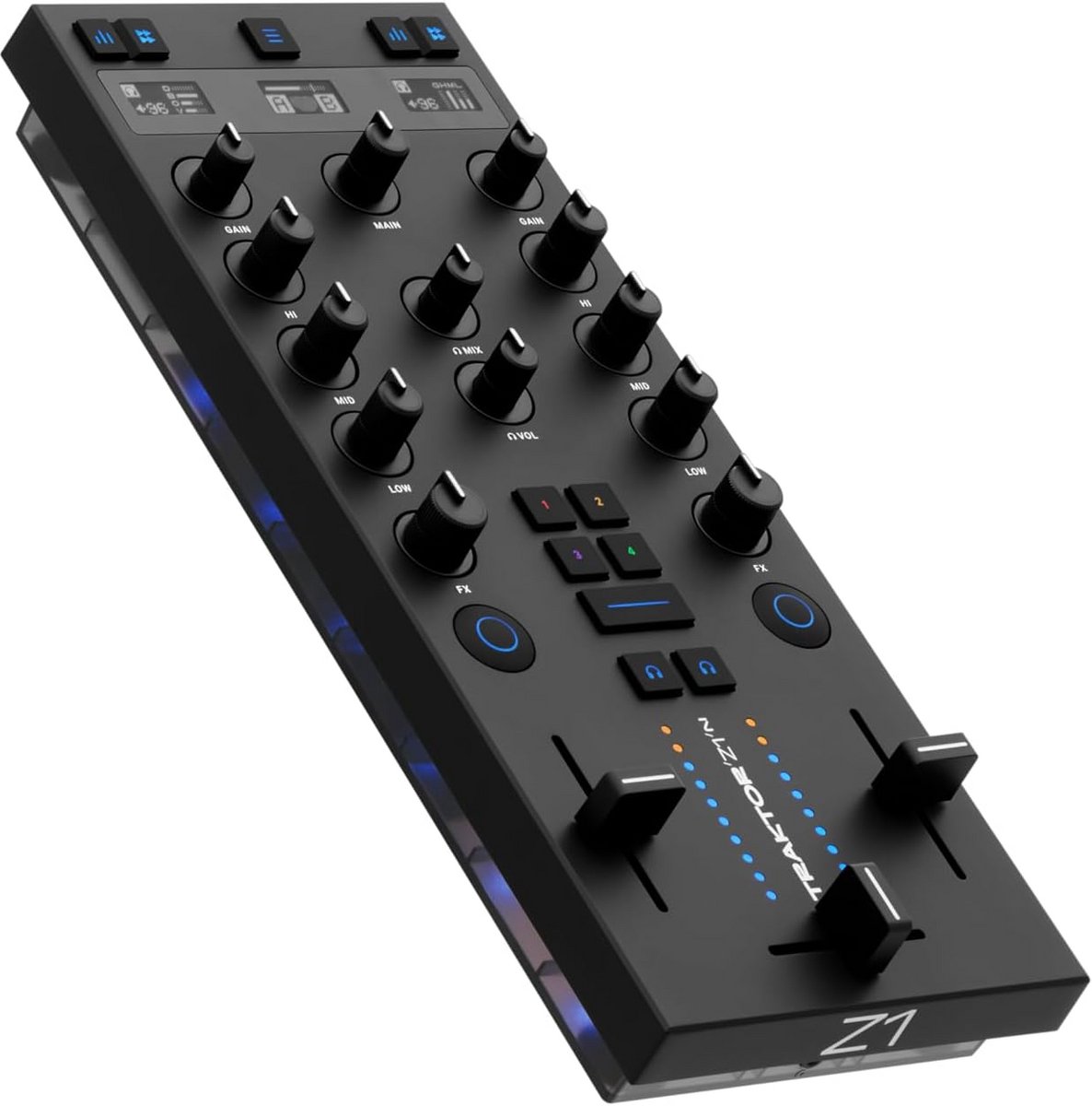 Compacte DJ Mixer Controller met Geïntegreerde Geluidskaart voor Professionele Mixprestaties